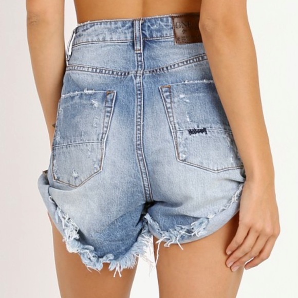 One Teaspoon High Waist Bandits Surf Cowboy Short - Picture 10 of 12